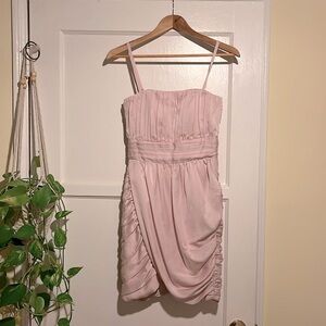 H&M Conscious Ruched cocktail pink mini strapless dress. Size 4